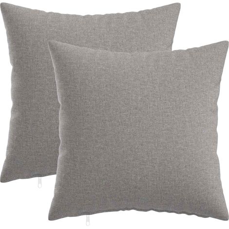 Funda de almohada 2 uds. HEERLEN Gris Nube 50 x 50 cm Tela vidaXL (1/5)