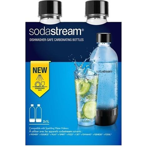 Sodastream Pack 2 Botellas para Gasificar Transparentes 1L
