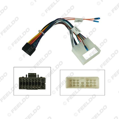Compatible avec le câble d'alimentation du système de navigation Android Wuling Rongguang (2004-2008) et le câble de modification audio DVD Zhangxun 16P.
