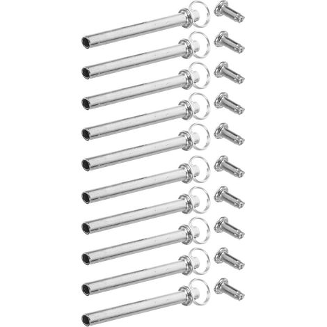 Kit de Réparation 10 Rivets Décoratifs Argentés 3 Mm X 21 Mm Anneaux pour Éventail Pliant, Accessoires Professionnels pour Tige D’éventail en Papier Bambou, Pièces de Rechange (1/5)