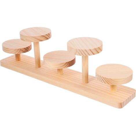 Socle en bois pour présentoir à poupées, idéal pour les collectionneurs, ensemble de 4 pièces. (1/5)
