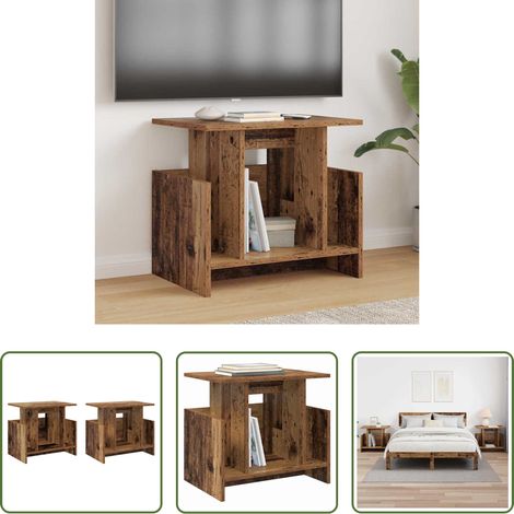 TV-Ständer Altholz - TV-Ständer 2 pcs Altholz 50 x 35 x 45 cm Holzwerkstoff (1/5)