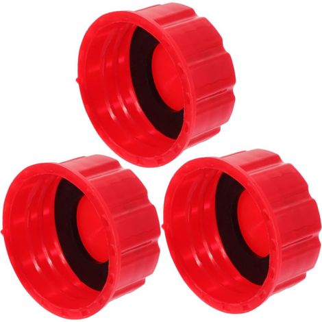 Lot de 3 bouchons de jerricane à essence avec filetage grossier - Joints de rechange pour bidons à essence - PP - Solution efficace contre les fuites de carburant (1/5)