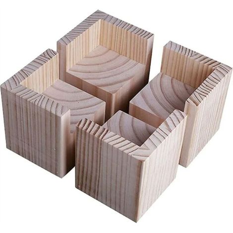 Möbelfüße – 4er-Set Bettfüße, Möbelbeine aus Holz für schwere Möbel (1/4)