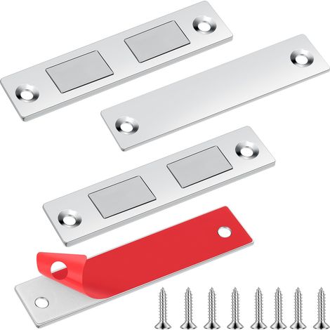2 Stück ultradünne Magnetverschlüsse, leistungsstarker Türmagnet, Schrank, Küche, Magnetverschluss, Schraube, Magnet, Möbelverschluss für Schublade, Schrank, Schiebetür