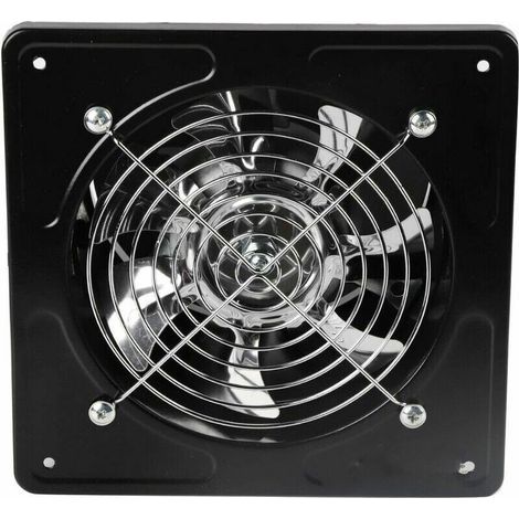 6-Zoll-Abluftventilator, 150 mm Lochdurchmesser, 40 W, Luftabsaugung, Wandmontage, Abluftventilator für Küche und Badezimmer (schwarz) (1/4)