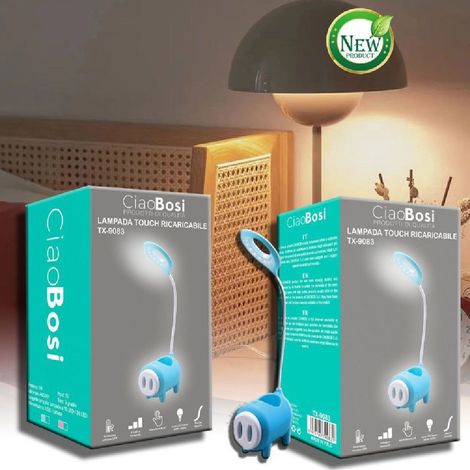 Linq - Lampada Tavolo Led Touch Ricaricabile Usb Flessibile Vano Oggetti Bambini Tx-9083 - (1/3)