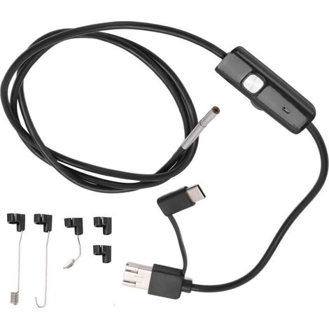 Endoscope 3.9mm Haute Définition pour Inspection Automobile, Caméra Flexible avec LED pour Téléphone, Câble de 2m - Idéal Industrie et Plomberie (1/5)
