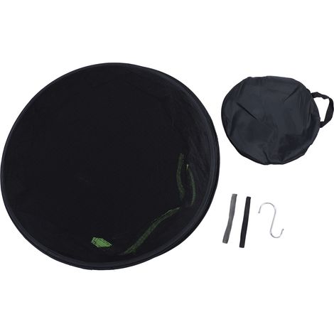 Séchoir à herbes vert fluorescent avec fermeture éclair, multifonctionnel et imperméable, en filet suspendu à 8 couches. (1/5)