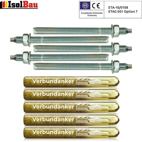 IsolBau Chemischer Dübel M8 + Gewindestange M8 x 110mm ETA 5 Stück. (1/5)