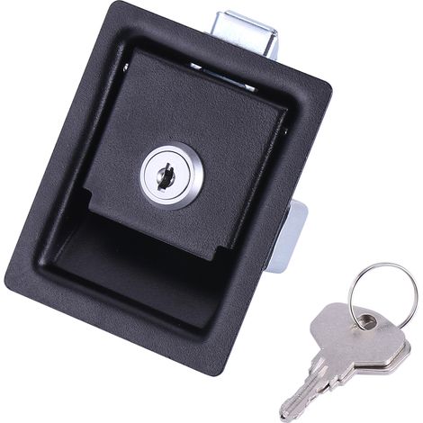 Serrure de porte d'entrée de sécurité en acier au carbone, poignée de verrouillage, pêne dormant avec 2 clés