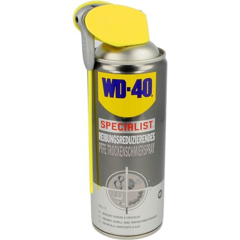 Wd-40 – Lubrifiant sec PTFE 400 ml – Spray aérosol antiadhésif pour métal, plastique et verre – Film lubrifiant transparent (1/7)