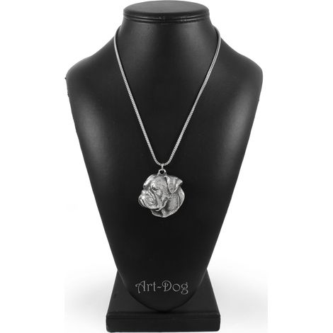 Bulldog americano - collana con ciondolo a forma di cane su catena d'argento, gioiello unico di Art-Dog (1/5)