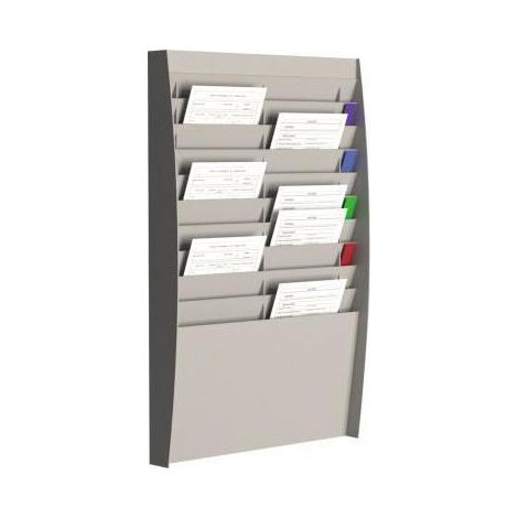Trieur mural 20 cases plastique horizontal gris (1/3)