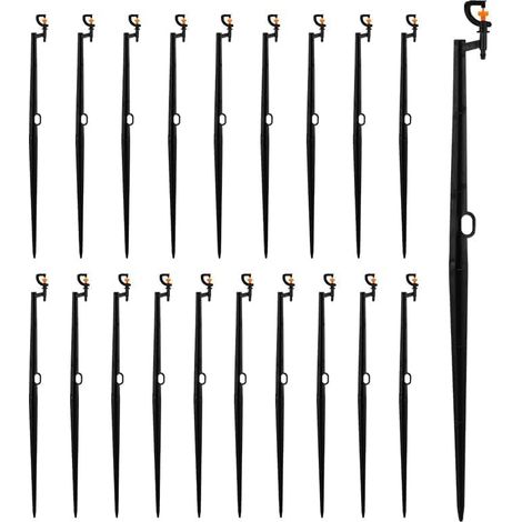Lot de 20 Arroseur 360º montés Micro - arroseur Rotatif à 360 degrés de Type Gavec Piquet 50 cm pour arrosage agricole et Jardinage (1/5)