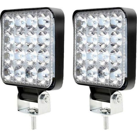 Wasserdichte 48-W-LED-Arbeitsleuchte – Geeignet für Pkw, Lkw, Traktoren usw. – 85 × 85 × 22 mm, 2 Stück (1/5)