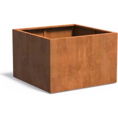 Adezz Pflanzgefäß Carrez Standard Quadrat aus Corten-Stahl Pflanzkübel Größe 120x120x80 cm (1/5)