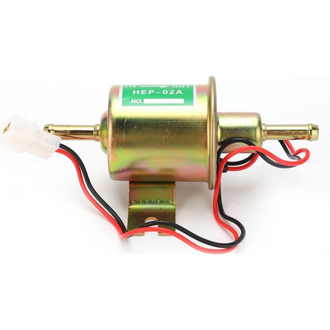 Pompe à carburant électrique universelle HEP-02A, en aluminium gainé de cuivre, raccord de tuyau de 0,3 pouce, 1,2 A, 12 V (1/5)