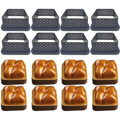 Moule à gâteau - Carré - 8PCS - Ovale - Réutilisable - Durable (1/4)