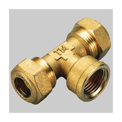 RACCORDO A TEE FEMMINA CON O-RING GIALLO - 12 x 1/2