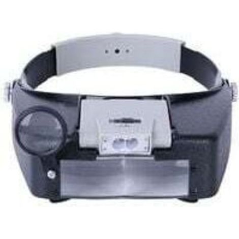Bandeau Loupe Horloger Mains Libres Loupe avec Lumière Casque Loupe Grossissante avec LED Lumière, pour Horloger, Bijoutier, Lecture