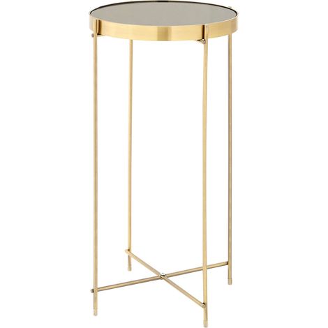Premier Housewares Allure Black Mirror Tall Side Table (1/2)