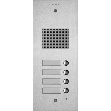 VIMAR - 41504 Placca Steely 2F+ audio 4 puls. acciaio