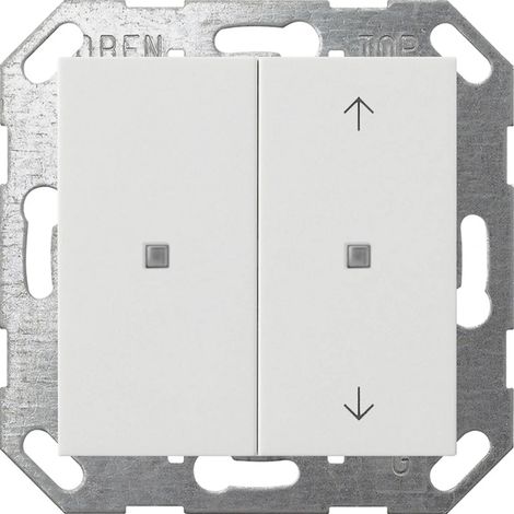 Interrupteur mural Gira knx taster wippe 2f unbedruckt design minimaliste encastrable