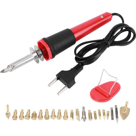 Elektrisches Lötkolben-Set, Holzschnitzstift, Gravur-, Schnitzwerkzeug, Brennkolben, 30-W-EU-Stecker, 220 V Wechselstrom (1/5)
