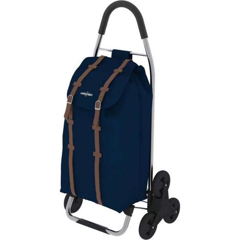 Carrello Portaspesa Spesa Sacca in Poliestere Tripla Ruota Dakar Blu 50 Litri (1/2)