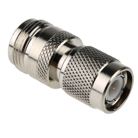Adaptateur RF Fiche TNC vers Prise Type N, Droit, 50O, 11GHz Coaxial, Nickel ( Prix pour 1 ) (1/2)