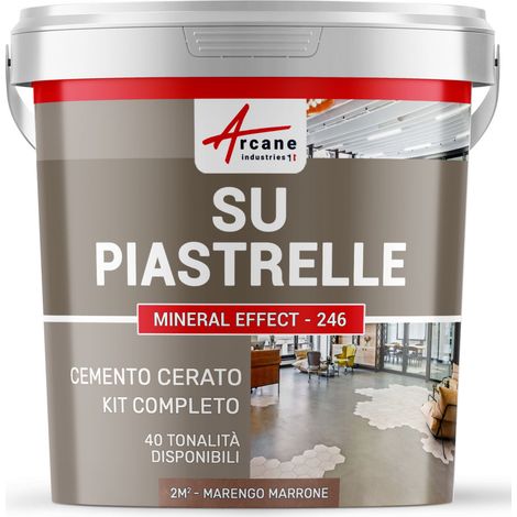 Microcemento su piastrelle - 2 m² (in 2 strati) Marrone Marengo - ARCANE INDUSTRIES