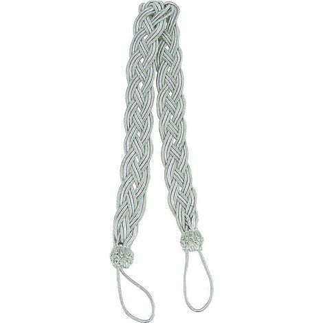 Attache-rideaux tressée vert clair (lot de 2) (1/5)