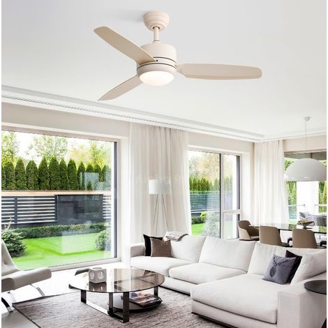 Ventilatore da soffitto con luce 117 cm 18 W, 6 velocità, telecomando, timer, motore DC reversibile (1/5)