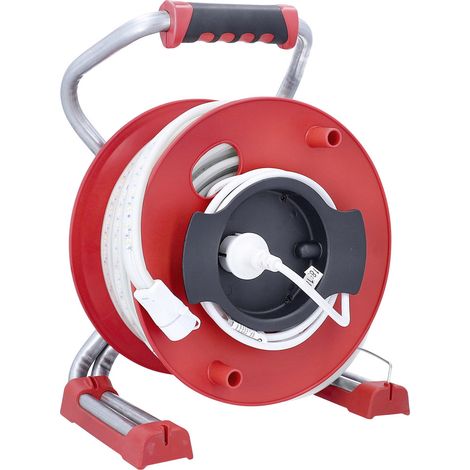 AS Schwabe 46733 Tambour pour ruban lumineux LED CEE: E (A - G) avec connecteur mâle 230 V 15 m blan