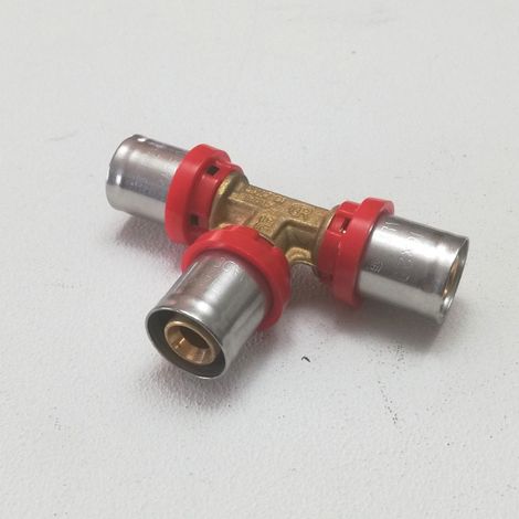 Tiemme raccordo a t 16 x 16 x 16 a pressare per tubo multistrato (1/2)
