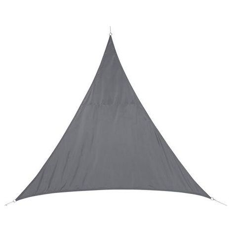 Voile d'ombrage triangulaire en tissu - Gris clair - 3,6 m - Livraison gratuite (1/2)