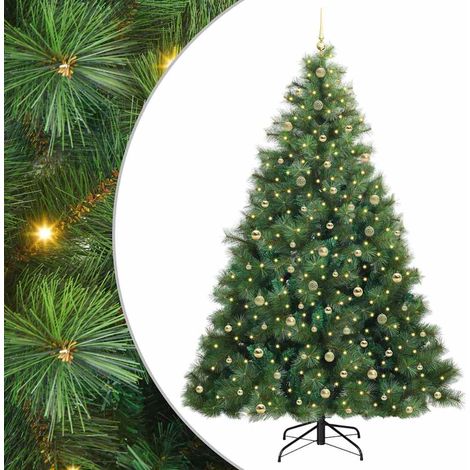 Sapin de Noël,Arbre de Noël artificiel avec 300 LED Vert 240 cm PE et PVC CFW62349 (1/5)