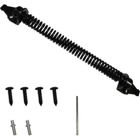 Lntyq 36cm Ferme Porte à Ressort Réglable, Ferme-Porte Automatique, Ressort de Porte avec 4 Vis, pour Porte de Jardin, portail en Bois et Clôtures Agricoles (36 x 3.9 x 3.9 cm)