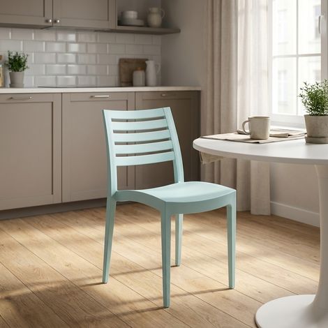 Silla apilable de polipropileno para casa locales públicos y espacios exteriores Grand Soleil Firenze - Verde oscuro (1/3)