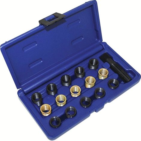 KIT RIPARAZIONE CANDELE CANDELETTE ROTTE 16 PZ PEZZI AUTO FILETTI M14 981sa
