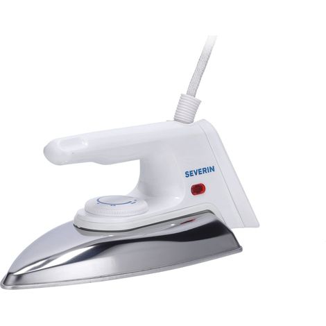 SEVERIN BA 3211 Ferro da stiro a secco da 1200 W e 600 g di peso, Ferro da stiro portatile e leggero con temperatura regolabile, Ferro a secco con piastra in alluminio lucidato (1/3)