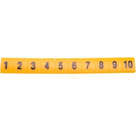 Marcatore per connettori EZ-5/1-10 giallo R34RR-02050301200 /100 pz./