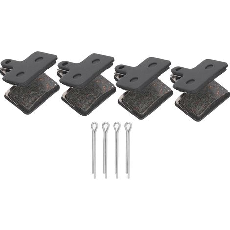 4 Paires Plaquettes de Frein à Disque VTT Métalliques Résine avec Broches pour Vélo de Montagne Freinage Huile (1/5)