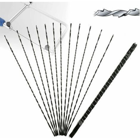 QORVA
-Lot de 12 lames de scie à chantourner en acier au carbone – Dents en spirale pour coupe précise bois et métal – Longueur 13cm