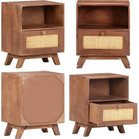 Table de chevet 40x30x50 cm Bois de manguier massif - Table De Chevet - Meuble De Chambre - Table Nuit - Mobilier Rustique - Bois De Manguier - Home & Living (1/5)