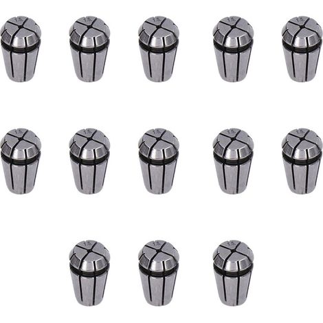 13 Pièces Ressort de Serrage ER11 1.0mm‑7.0mm Kit Outil de Tournage Fraisage pour Mandrin (1/5)