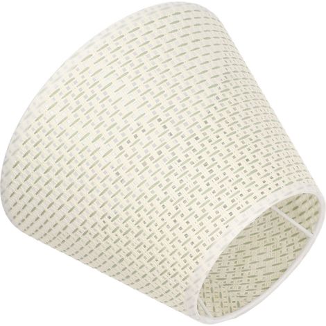 Abat-jour tissé en PE beige résistant, housse de lampe tressée pour douille E27 E14 (1/5)
