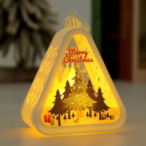 Weihnachtsnachtlicht – für Nachttische, Schreibtische und Weihnachtsdekoration – 1 Stück, weiß (1/5)