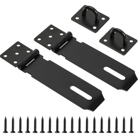 AMXCNOY 2er-Pack Schuppentürriegel und -klammern, robustes Vorhängeschloss, 12,7 cm (1/4)